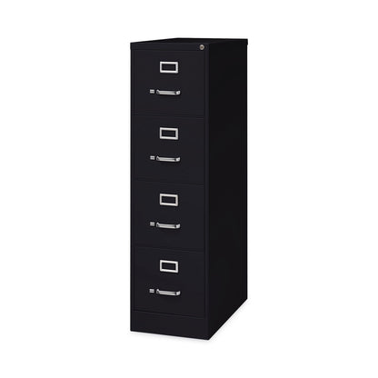 Hirsh Industries Vertical Letter File Cabinet, 4 Letter-Size File Drawers, Black, 15 x 26.5 x 52
