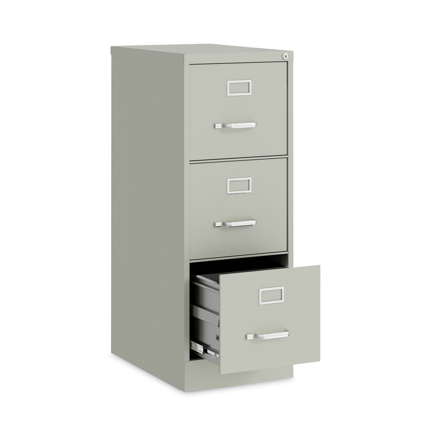 Hirsh Industries Vertical Letter File Cabinet, 3 Letter-Size File Drawers, Light Gray, 15 x 22 x 40.19
