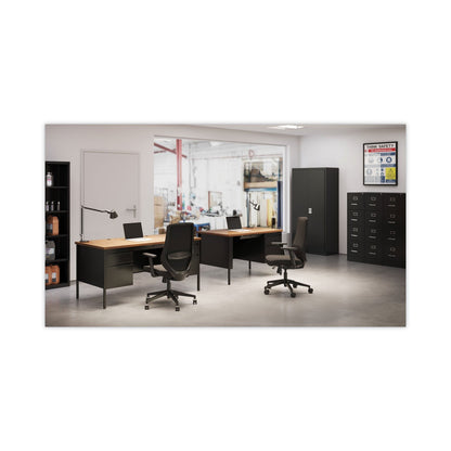 Hirsh Industries Vertical Letter File Cabinet, 4 Letter-Size File Drawers, Black, 15 x 26.5 x 52