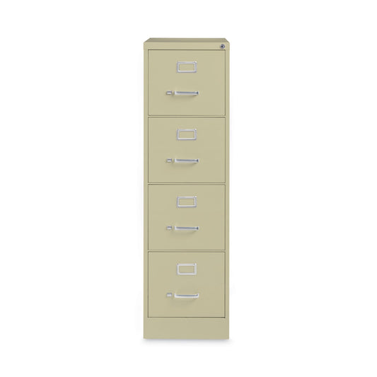 Hirsh Industries Vertical Letter File Cabinet, 4 Letter-Size File Drawers, Putty, 15 x 26.5 x 52