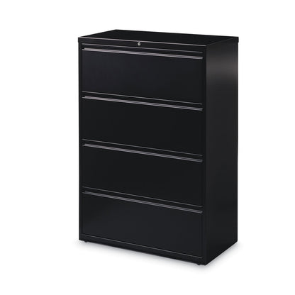 Hirsh Industries Lateral File Cabinet, 4 Letter/Legal/A4-Size File Drawers, Black, 36 x 18.62 x 52.5
