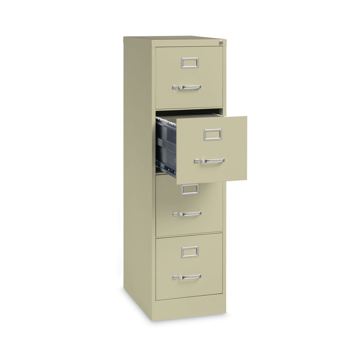 Hirsh Industries Vertical Letter File Cabinet, 4 Letter-Size File Drawers, Putty, 15 x 22 x 52