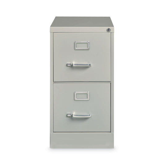 Hirsh Industries Vertical Letter File Cabinet, 2 Letter Size File Drawers, Light Gray, 15 x 26.5 x 28.37