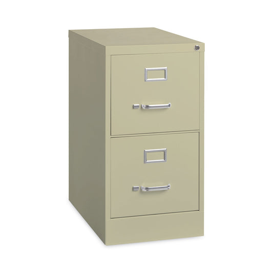 Hirsh Industries Vertical Letter File Cabinet, 2 Letter-Size File Drawers, Putty, 15 x 22 x 28.37