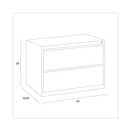 Hirsh Industries Lateral File Cabinet, 2 Letter/Legal/A4-Size File Drawers, Black, 30 x 18.62 x 28