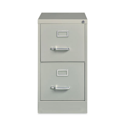 Hirsh Industries Vertical Letter File Cabinet, 2 Letter-Size File Drawers, Light Gray, 15 x 22 x 28.37