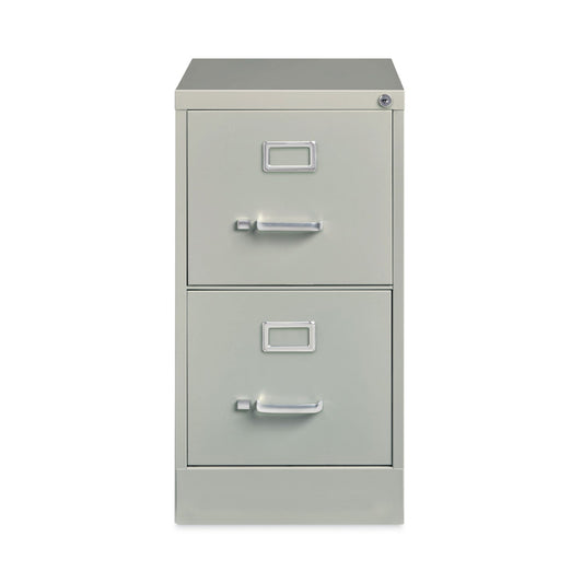 Hirsh Industries Vertical Letter File Cabinet, 2 Letter-Size File Drawers, Light Gray, 15 x 22 x 28.37