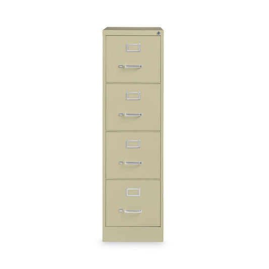 Hirsh Industries Vertical Letter File Cabinet, 4 Letter-Size File Drawers, Putty, 15 x 22 x 52