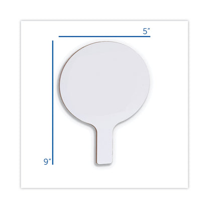 Flipside Dry Erase Paddle, 9 x 5, White, 12/Pack