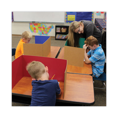 Flipside Study Carrel, 48 x 12, Assorted Colors, 24/Pack