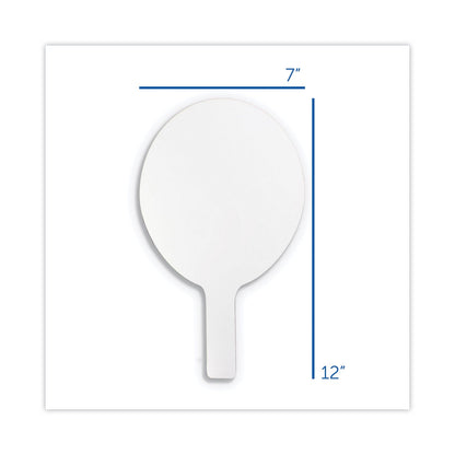 Flipside Dry Erase Paddle, 12 x 7, White, 12/Pack