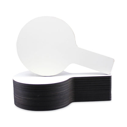Flipside Dry Erase Paddle, 9 x 5, White, 12/Pack