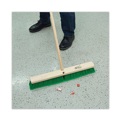 Boardwalk Threaded End Broom Handle, Lacquered Hardwood, 0.94" dia x 54", Natural