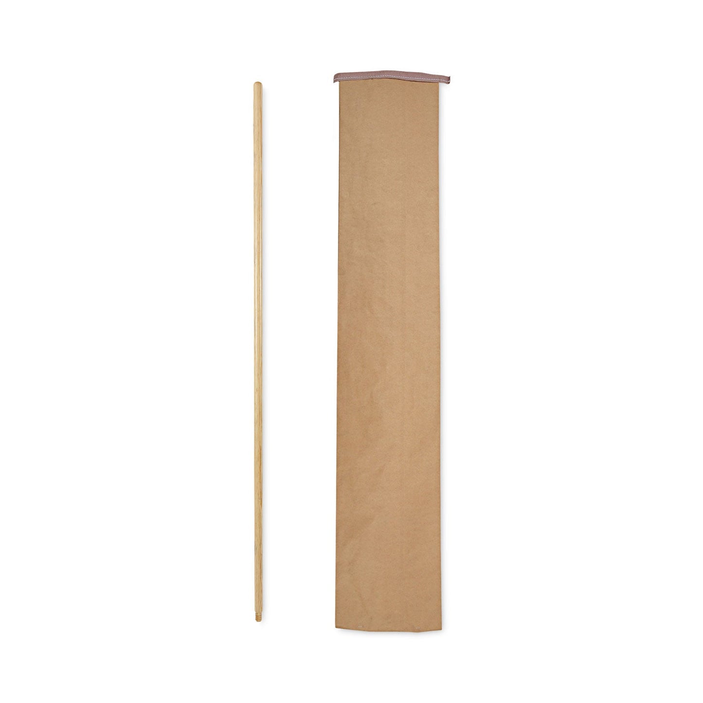 Boardwalk Threaded End Broom Handle, Lacquered Hardwood, 0.94" dia x 54", Natural