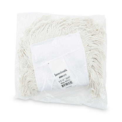 Boardwalk Mop Head, Dust, Cotton, 12 x 5, White