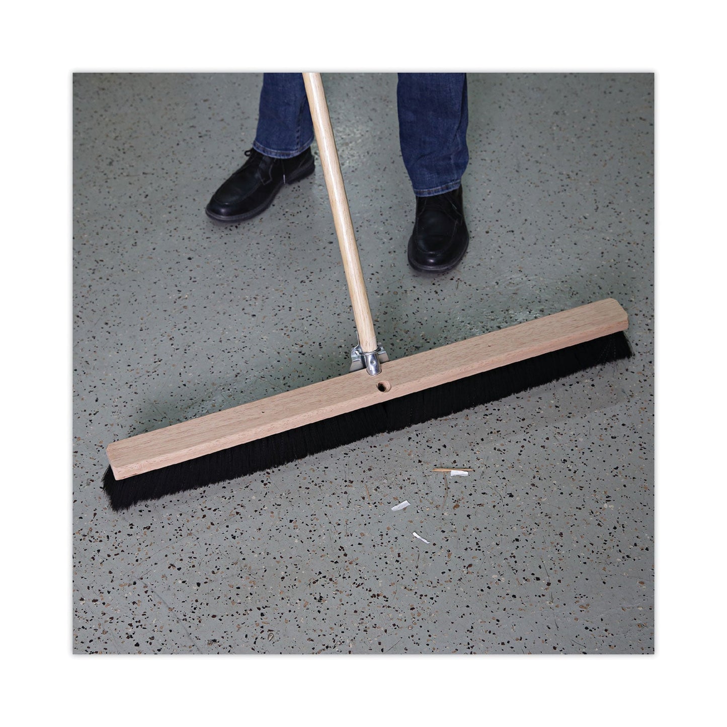 Boardwalk Floor Brush Head, 3" Black Polypropylene Bristles, 36" Brush