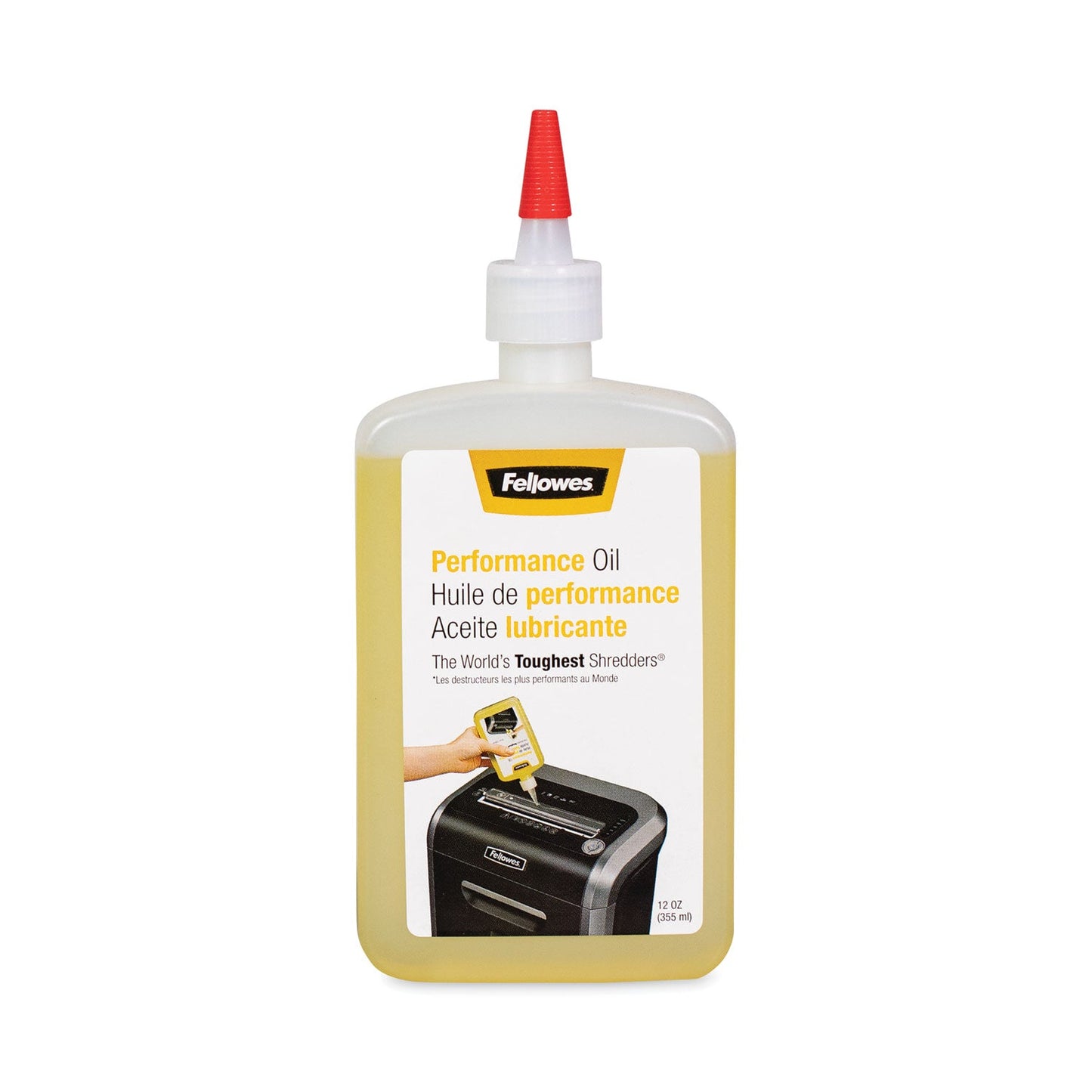 Fellowes Powershred Performance Oil, 12 oz Bottle with Extension Nozzle