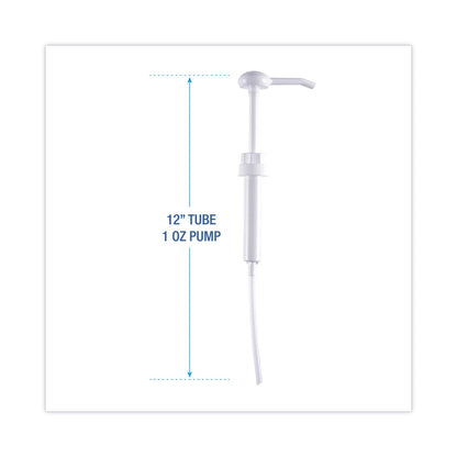 Boardwalk Siphon Pump, 1 oz/Pump, For 1 gal Bottles, Plastic, 12" Tube, White, 12/Carton