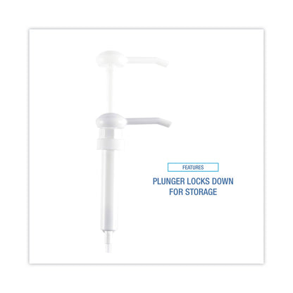 Boardwalk Siphon Pump, 1 oz/Pump, For 1 gal Bottles, Plastic, 12" Tube, White, 12/Carton