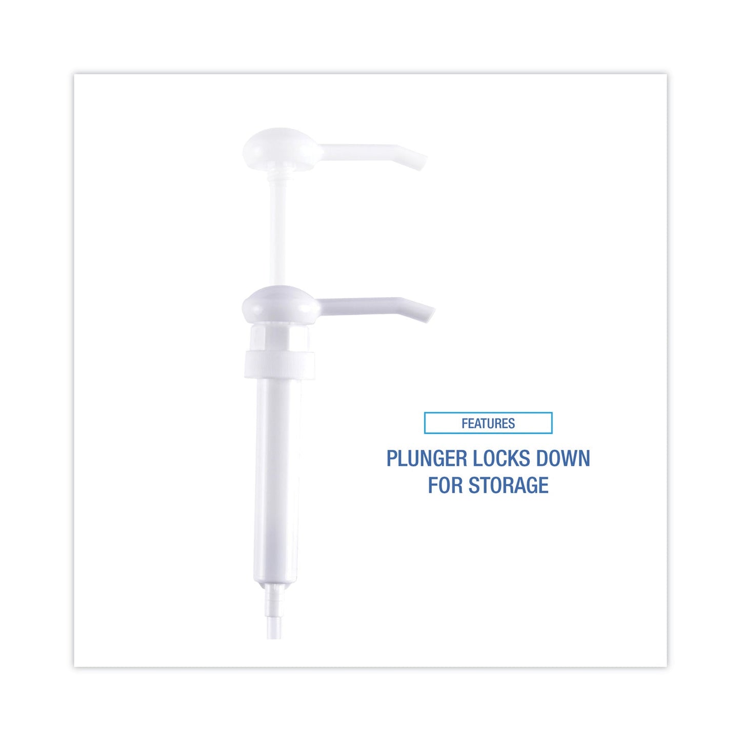 Boardwalk Siphon Pump, 1 oz/Pump, For 1 gal Bottles, Plastic, 12" Tube, White