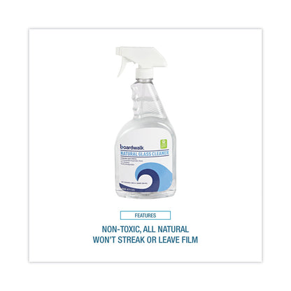 Boardwalk Natural Glass Cleaner, 32 oz Trigger Spray Bottle, 12/Carton