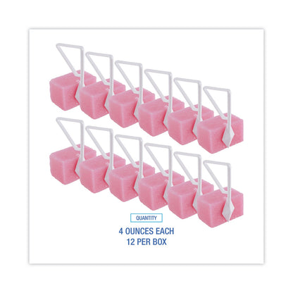 Boardwalk Toilet Bowl Para Deodorizer Block, Cherry Scent, 4 oz, Pink, 12/Box