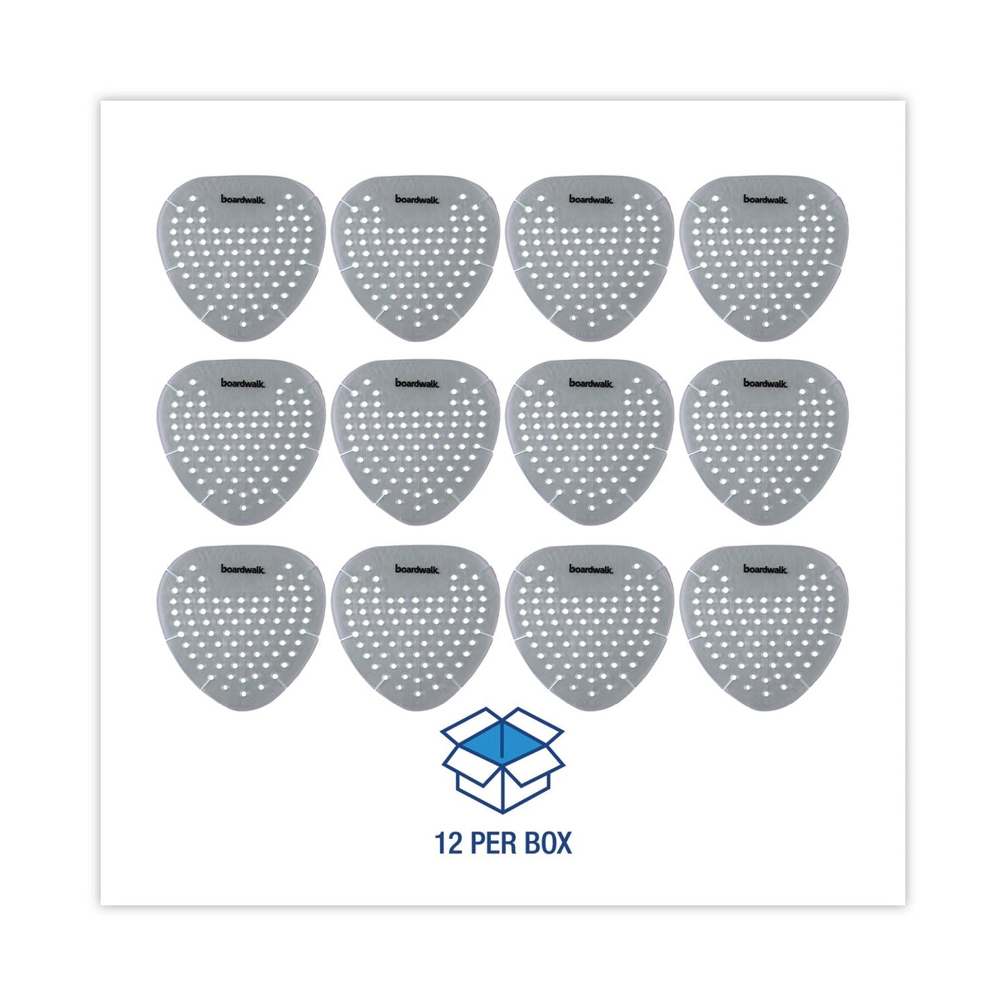 Boardwalk Gem Urinal Screens, Herbal Mint Scent, Green, 12/Box
