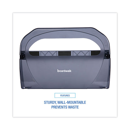 Boardwalk Toilet Seat Cover Dispenser, 17.25 x 3.13 x 11.75, Smoke Black