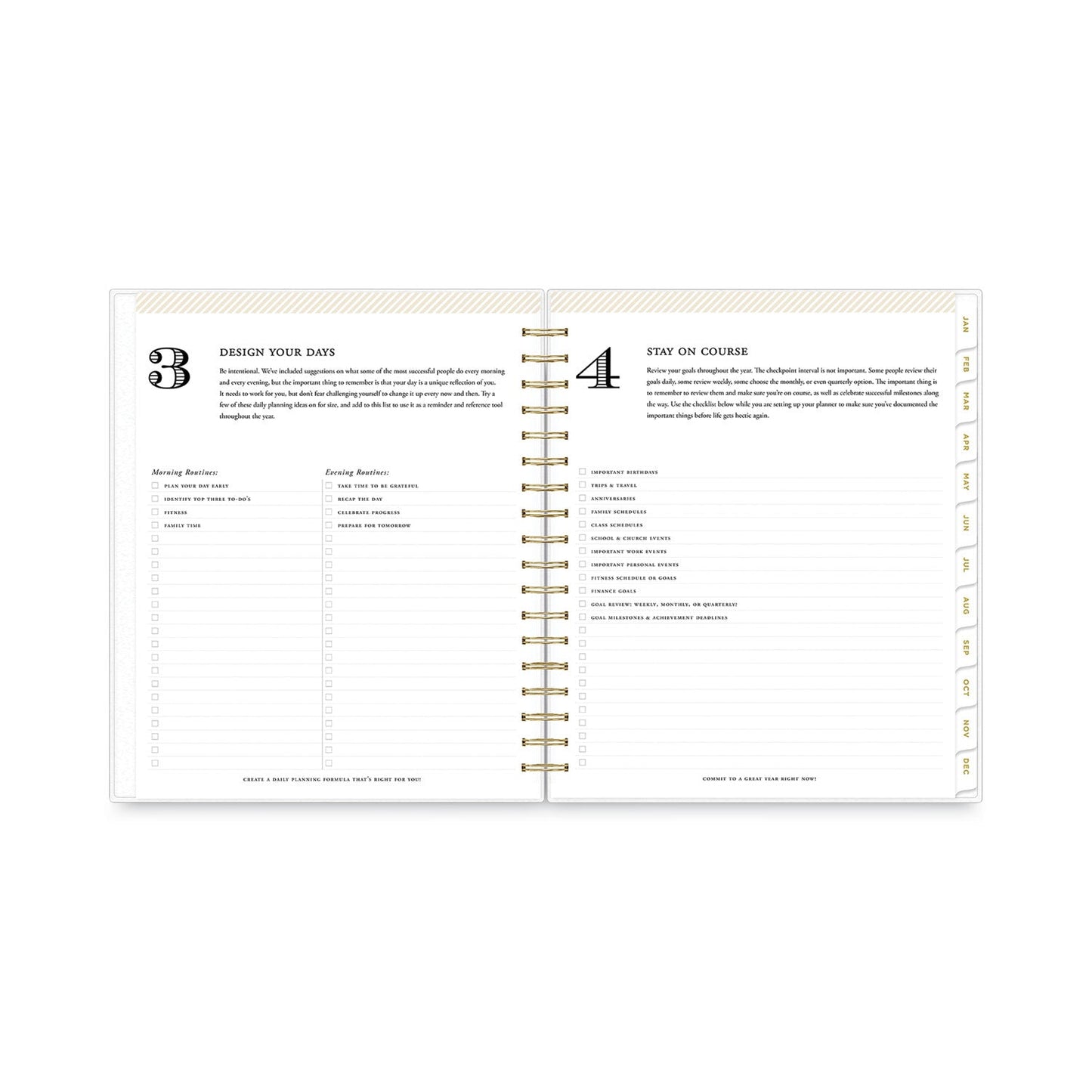 Blue Sky Day Designer Daily/Monthly Frosted Planner, Rugby Stripe Artwork, 10x8, Black/White Cover, 12-Month (July to June): 2022-2023