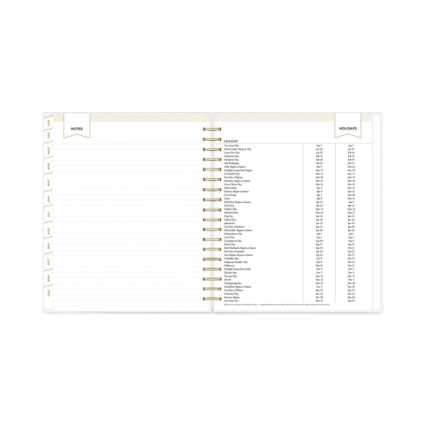 Blue Sky Day Designer Daily/Monthly Frosted Planner, Rugby Stripe Artwork, 10x8, Black/White Cover, 12-Month (July to June): 2022-2023