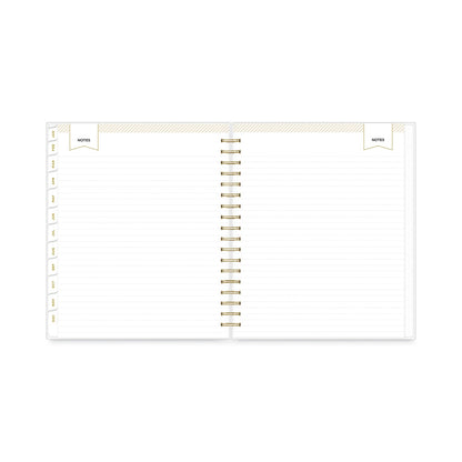 Blue Sky Day Designer Daily/Monthly Frosted Planner, Rugby Stripe Artwork, 10x8, Black/White Cover, 12-Month (July to June): 2022-2023