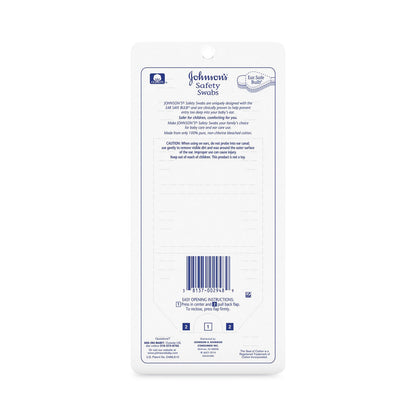 Johnson & Johnson Pure Cotton Swabs, Safety Swabs, 185/Pack