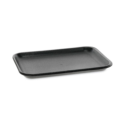 Pactiv Evergreen Supermarket Tray, #2S, 8.2 x 5.7 x 0.65, Black, Foam, 500/Carton