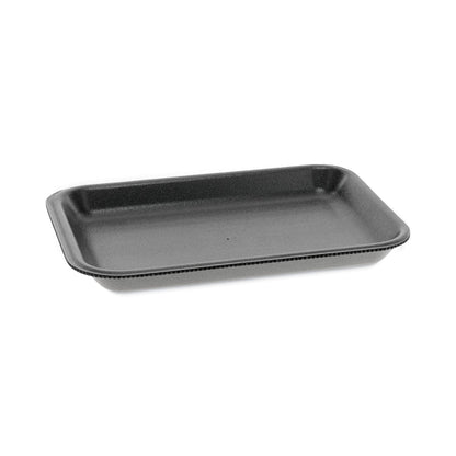 Pactiv Evergreen Supermarket Tray, #2, 8.2 x 5.7 x 0.91, Black, Foam, 500/Carton