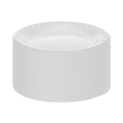 Pactiv Evergreen Placesetter Deluxe Laminated Foam Dinnerware, Plate, 6" dia, White, 1,000/Carton