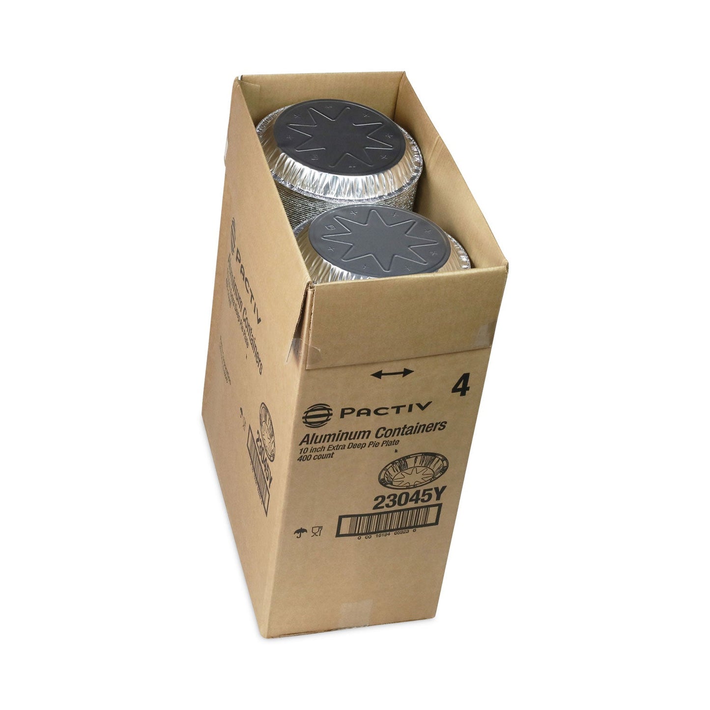 Reynolds Round Aluminum Carryout Containers, 10" Diameter x 1.09"h, Silver, 400/Carton