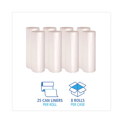 Boardwalk High-Density Can Liners, 60 gal, 14 microns, 38" x 58", Natural, 200/Carton