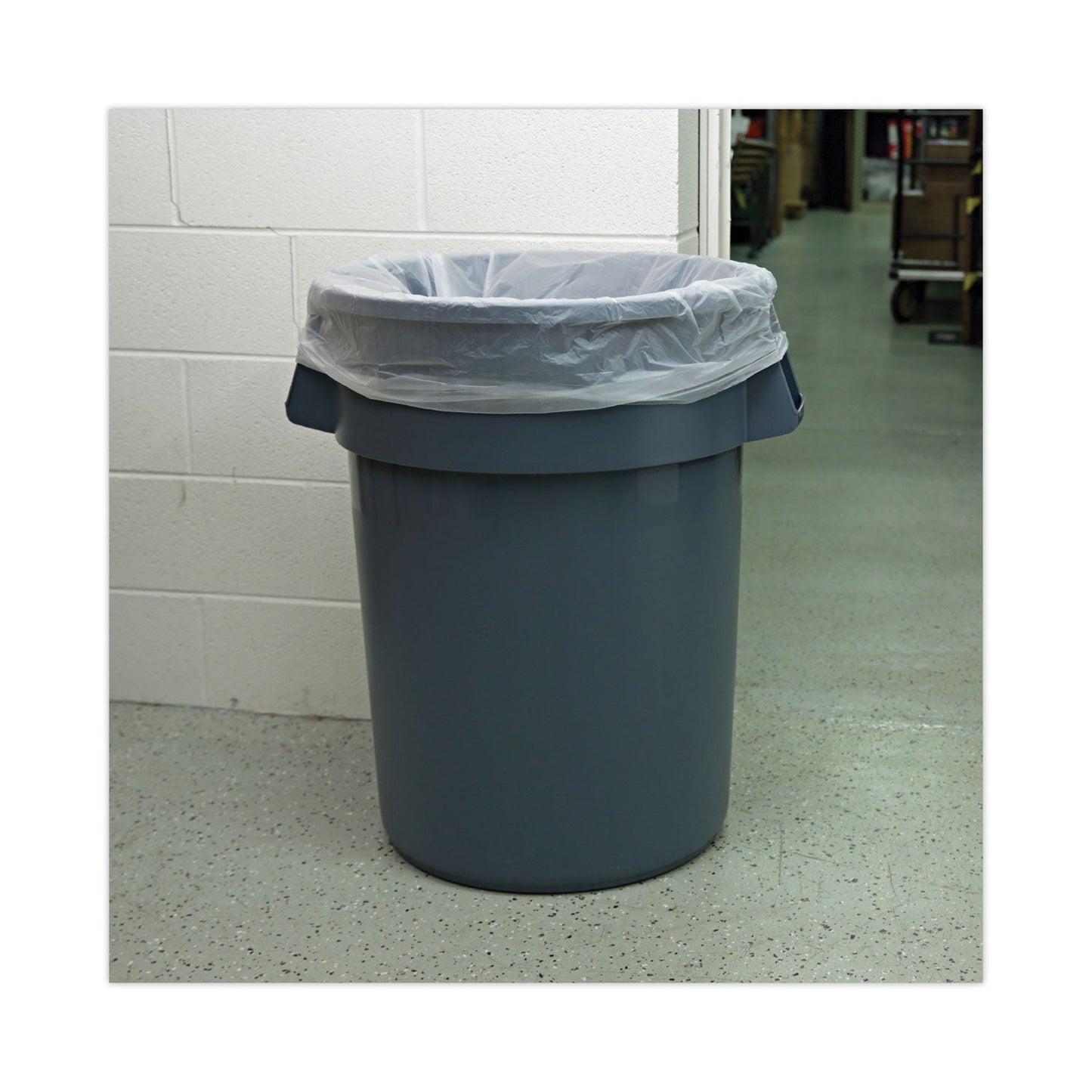 Boardwalk High-Density Can Liners, 45 gal, 13 microns, 40" x 46", Natural, 250/Carton