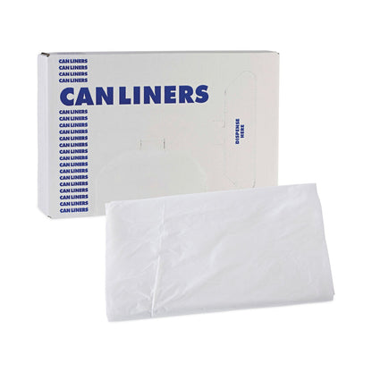 Boardwalk High Density Industrial Can Liners Flat Pack, 56 gal, 16 microns, 43 x 48, Natural, 200/Carton
