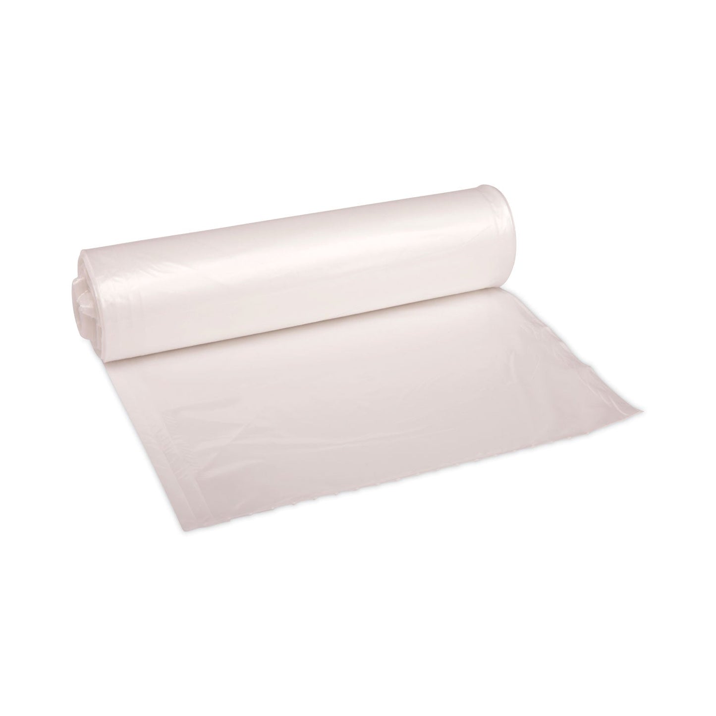 Boardwalk High Density Industrial Can Liners Coreless Rolls, 33 gal, 16 microns, 33 x 40, Natural, 10 Rolls of 25 Bags