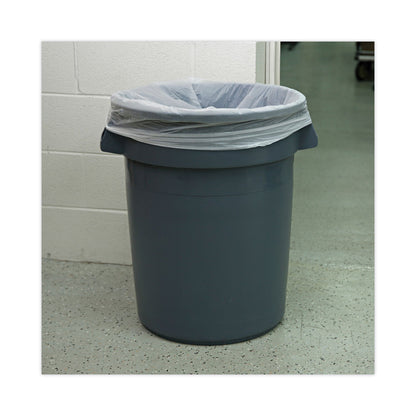 Boardwalk Linear Low Density Industrial Can Liners, 33 gal, 0.9 mil, 33 x 39, White, 100/Carton