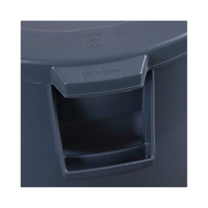 Boardwalk Lids for 32 gal Waste Receptacle, Flat-Top, Round, Plastic, Gray
