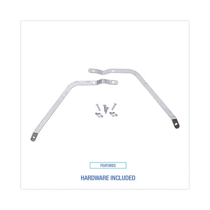 Boardwalk Metal Handle Braces, Large, Fits 24" to 48" Floor Sweeps, 0.5 x 17 x 12