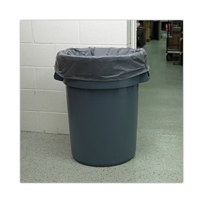 Boardwalk Linear Low Density Industrial Can Liners, 60 gal, 1.1 mil, 38 x 58, Gray, 100/Carton