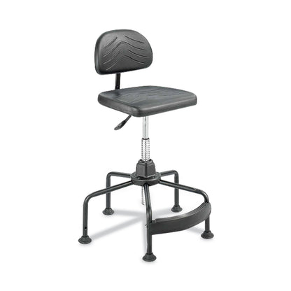 Safco Task Master Economy Industrial Chair, Supports Up to 250 lb, 17" to 35" Seat Height, Black