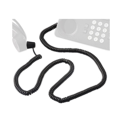 Softalk Twisstop Detangler with Coiled, 25-Foot Phone Cord, Black