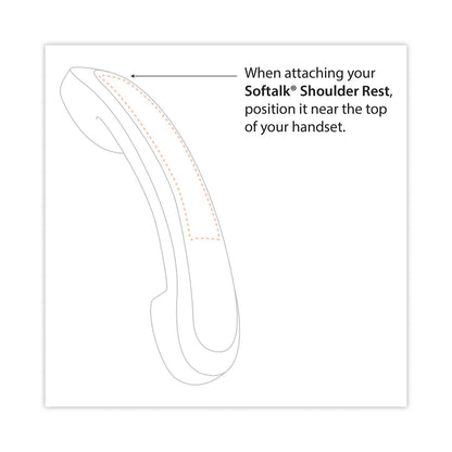 Softalk Standard Telephone Shoulder Rest, 2.63 x 7.5 x 2.25, Ivory