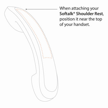 Softalk II Telephone Shoulder Rest, 2 x 6.75 x 2.5, Black
