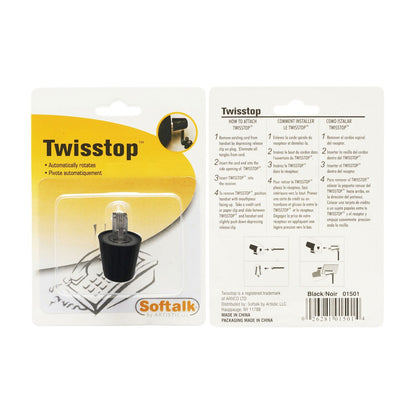 Softalk Twisstop Rotating Phone Cord Detangler, Black