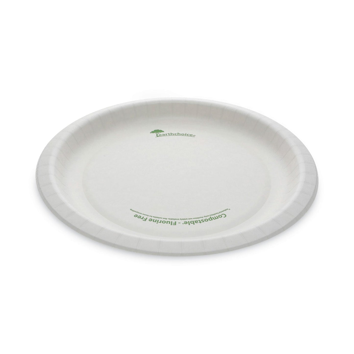 Pactiv Evergreen EarthChoice Pressware Compostable Dinnerware, Plate, 10" dia, White, 300/Carton
